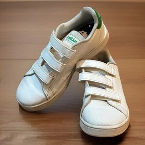 Adidas Stan Smith White Green 3 Strap Preowned No Box Size 3y Kids